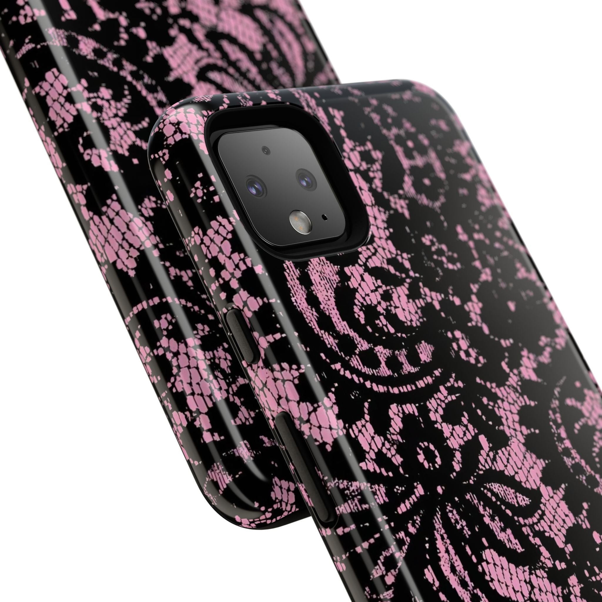 Pink Lace Pattern Tough Phone Case