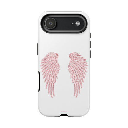 White & Pink Wings Tough Case