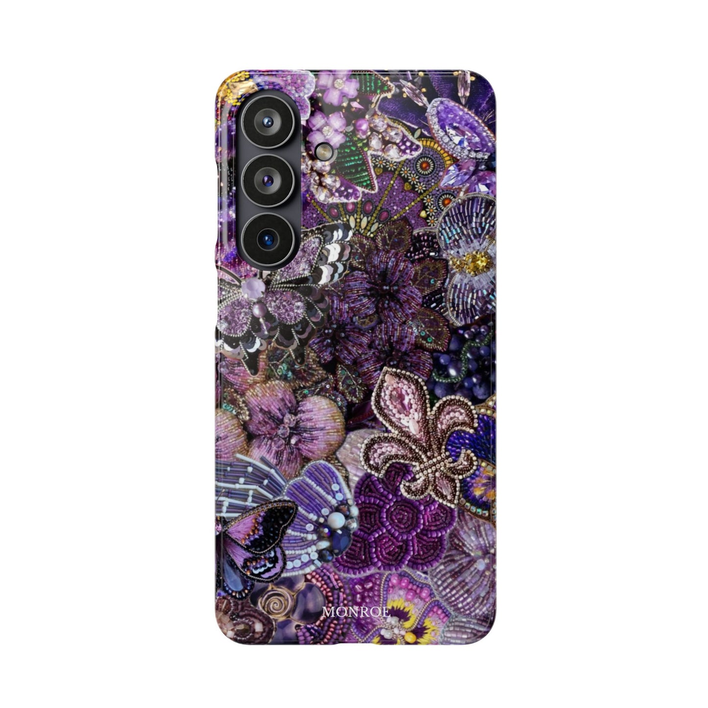 Purple Floral Butterfly Case