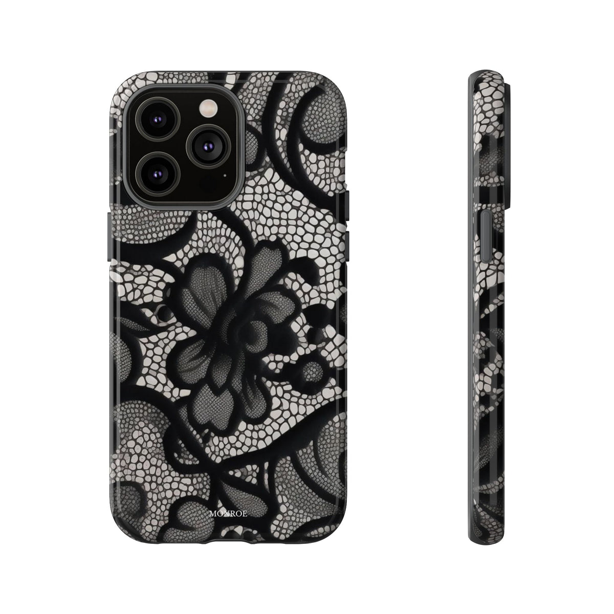 Black Vintage Lace Tough Case