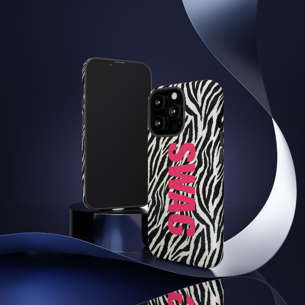 'SWAG' Zebra Print Tough Case