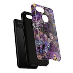 Purple Fleur-de-Lis Floral Tough Phone Case