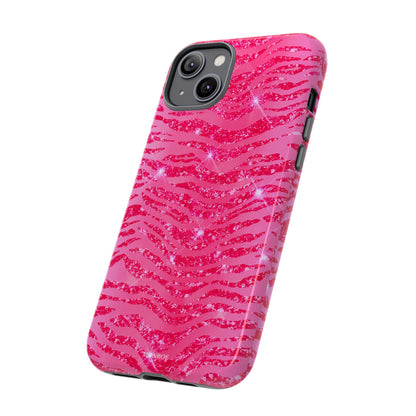 Pink Glitter Zebra Tough Case