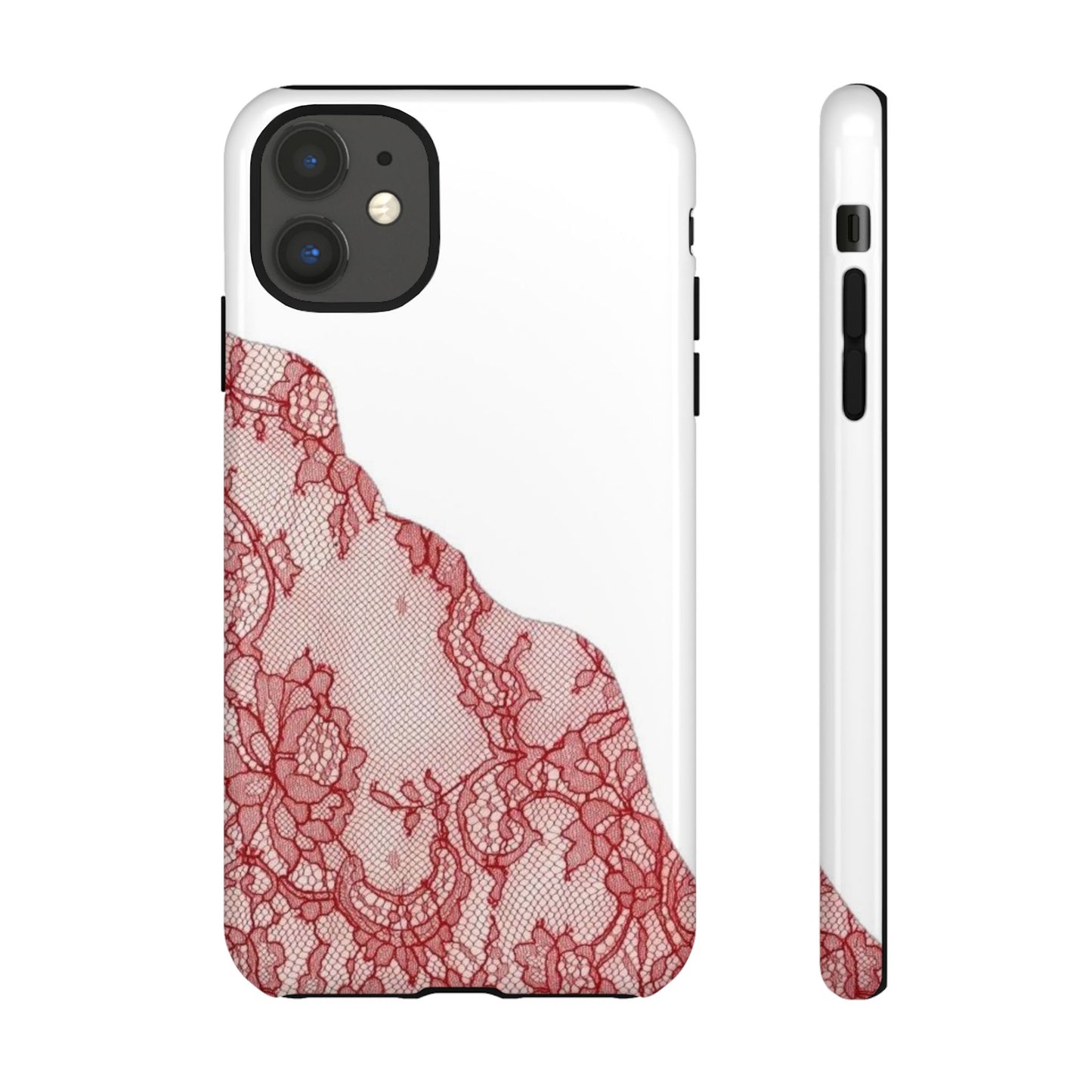 Red Lace Edge Tough Phone Case