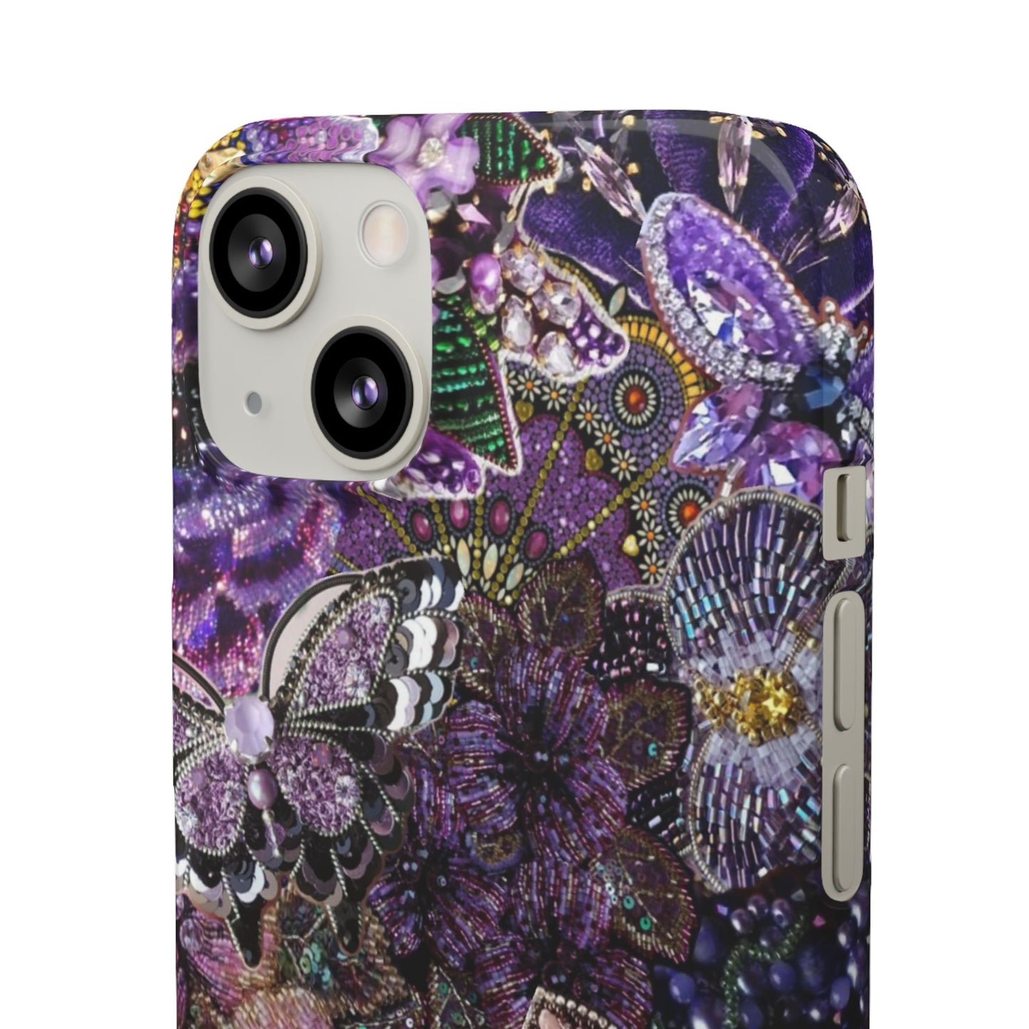 Purple Floral Butterfly Case