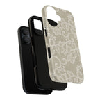 White Lace Pattern Tough Phone Case