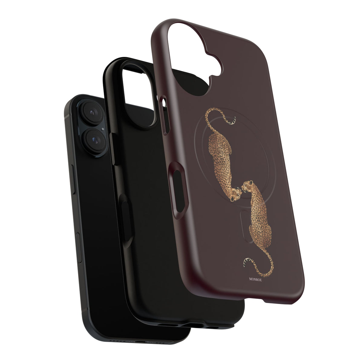 Burgundy Leopard Duo MagSafe Case