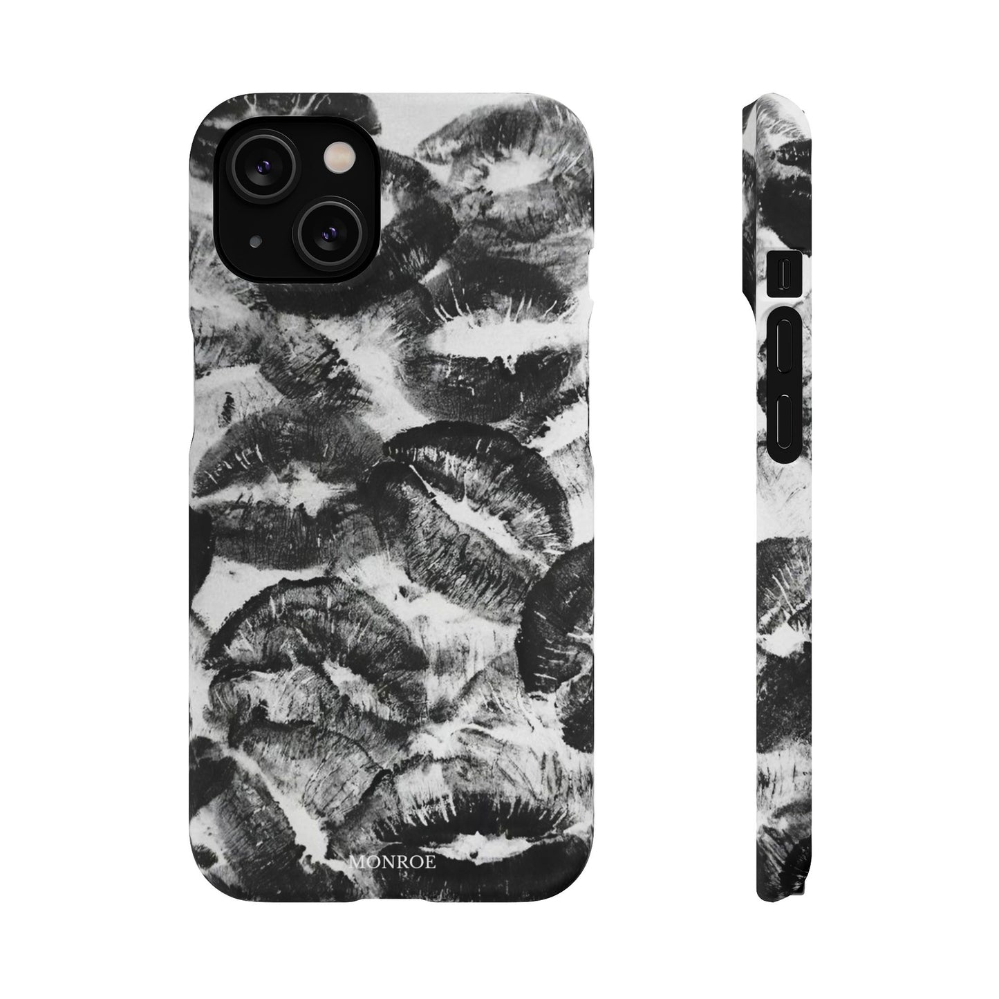 Black & White Kiss Print Case