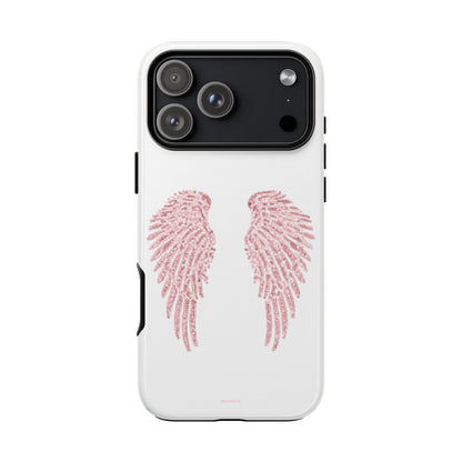 White & Pink Wings Tough Case