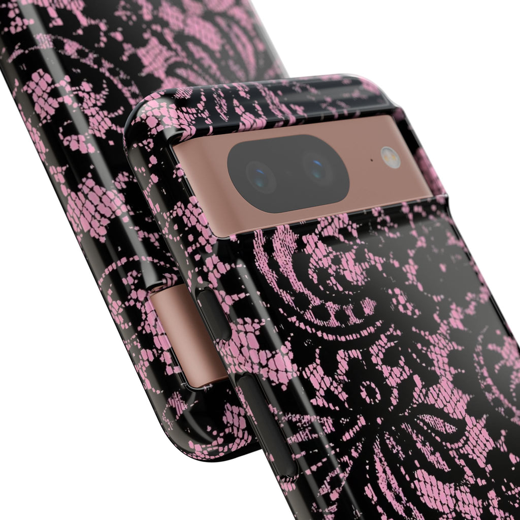Pink Lace Pattern Tough Phone Case