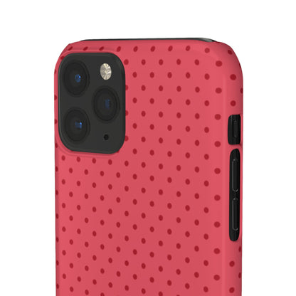 Coral Polka Dot Snap Phone Case
