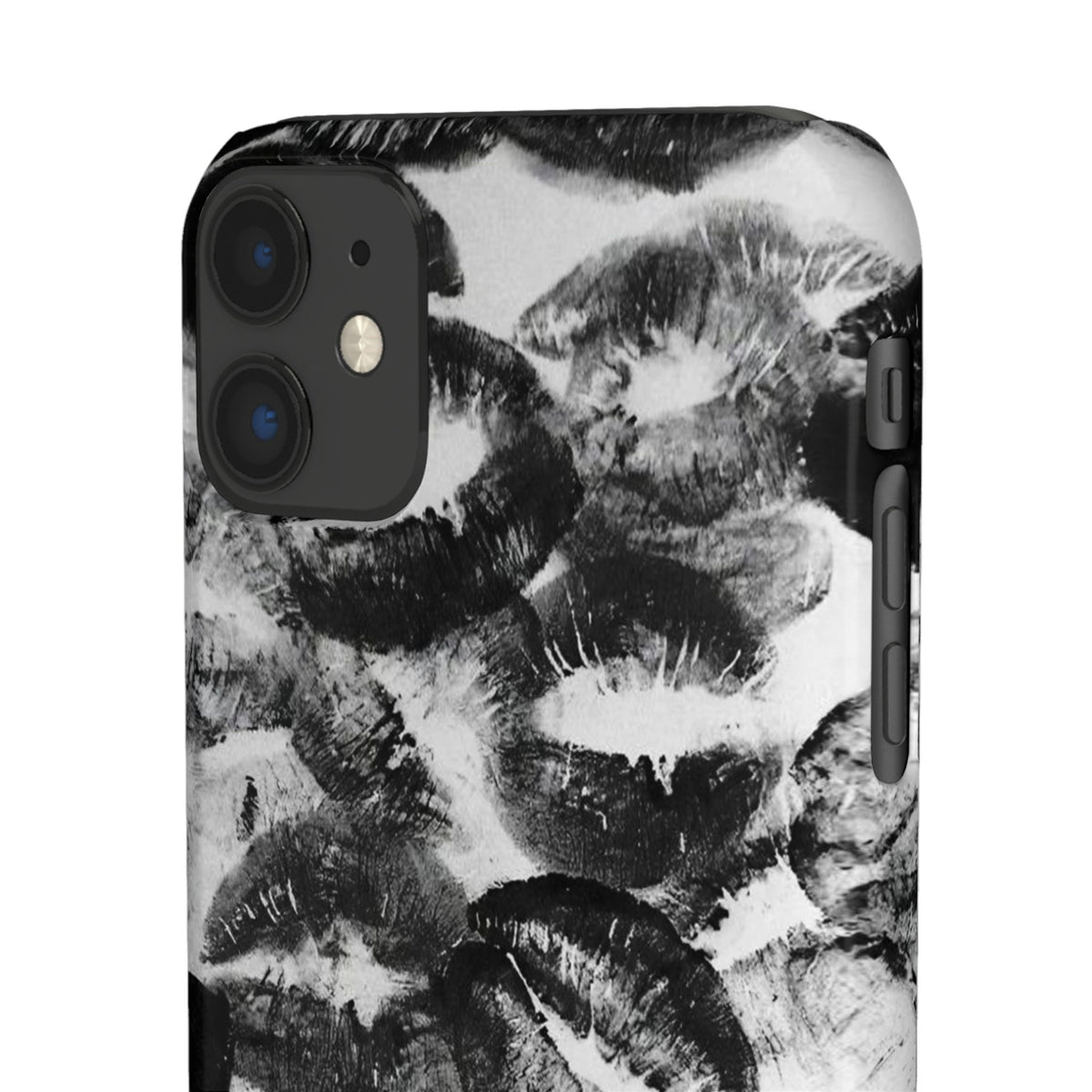 Black & White Kiss Print Case