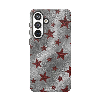 Silver Red Starry Tough Case