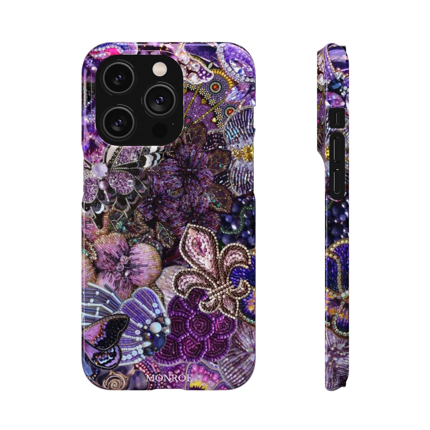 Purple Floral Butterfly Case