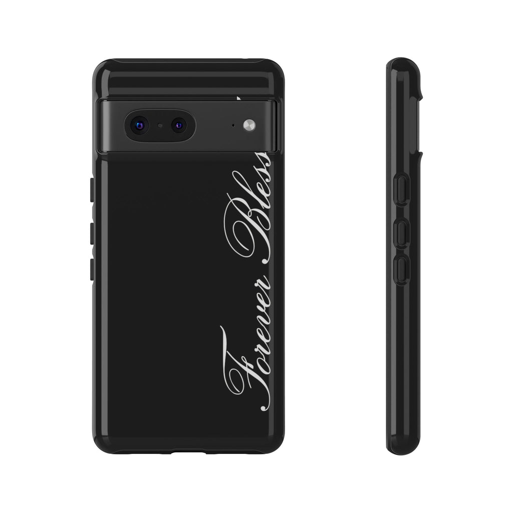 "Forever Blessed" Black Phone Cover