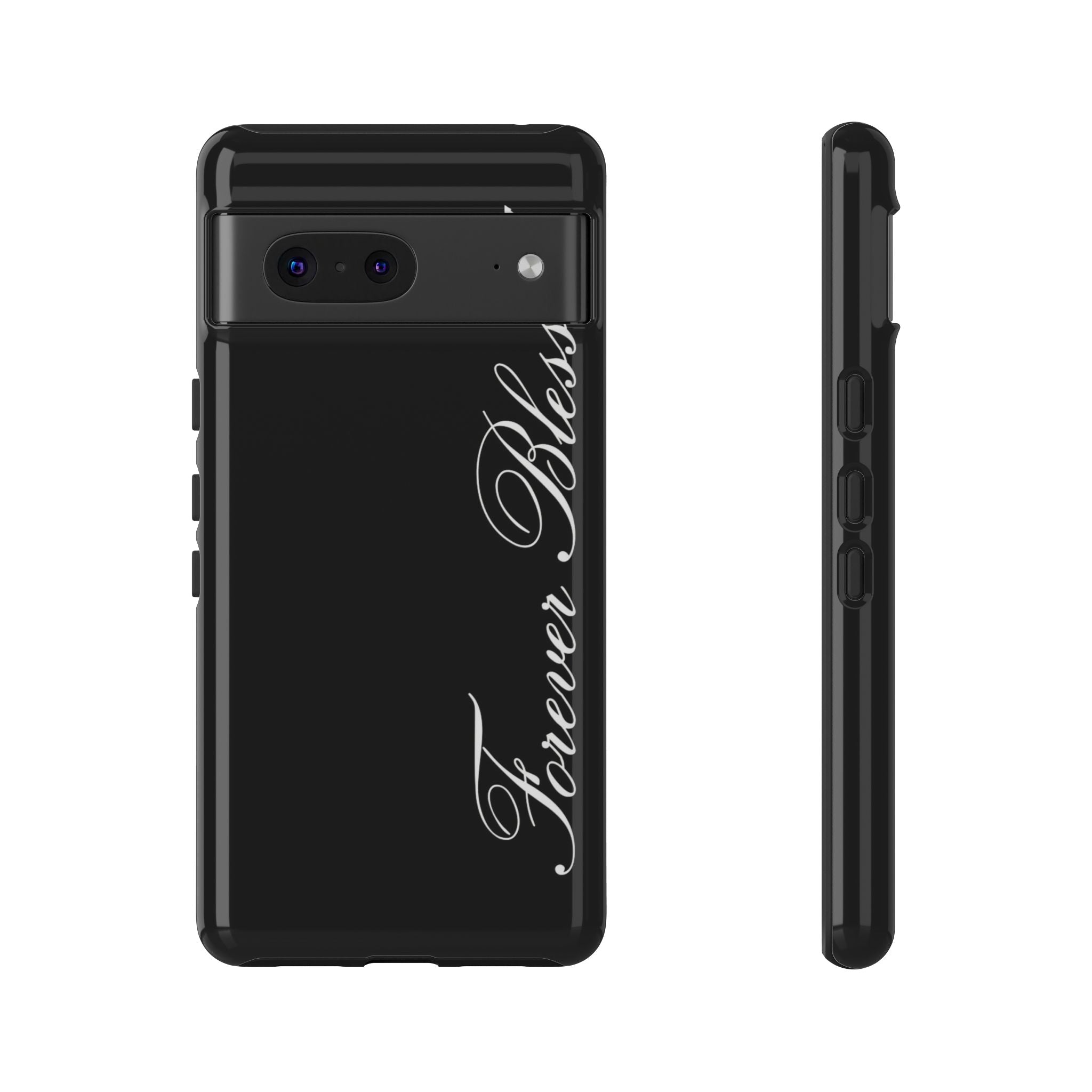 "Forever Blessed" Black Phone Cover