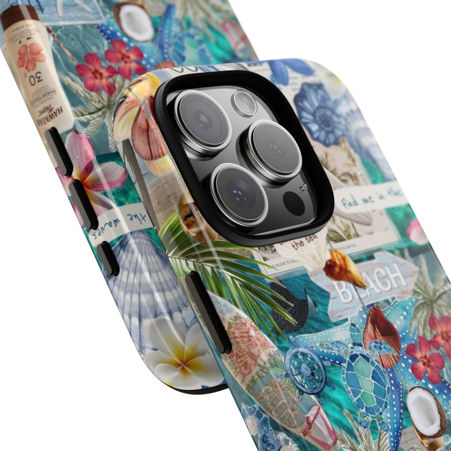 Tropical Beach Collage Tough Case