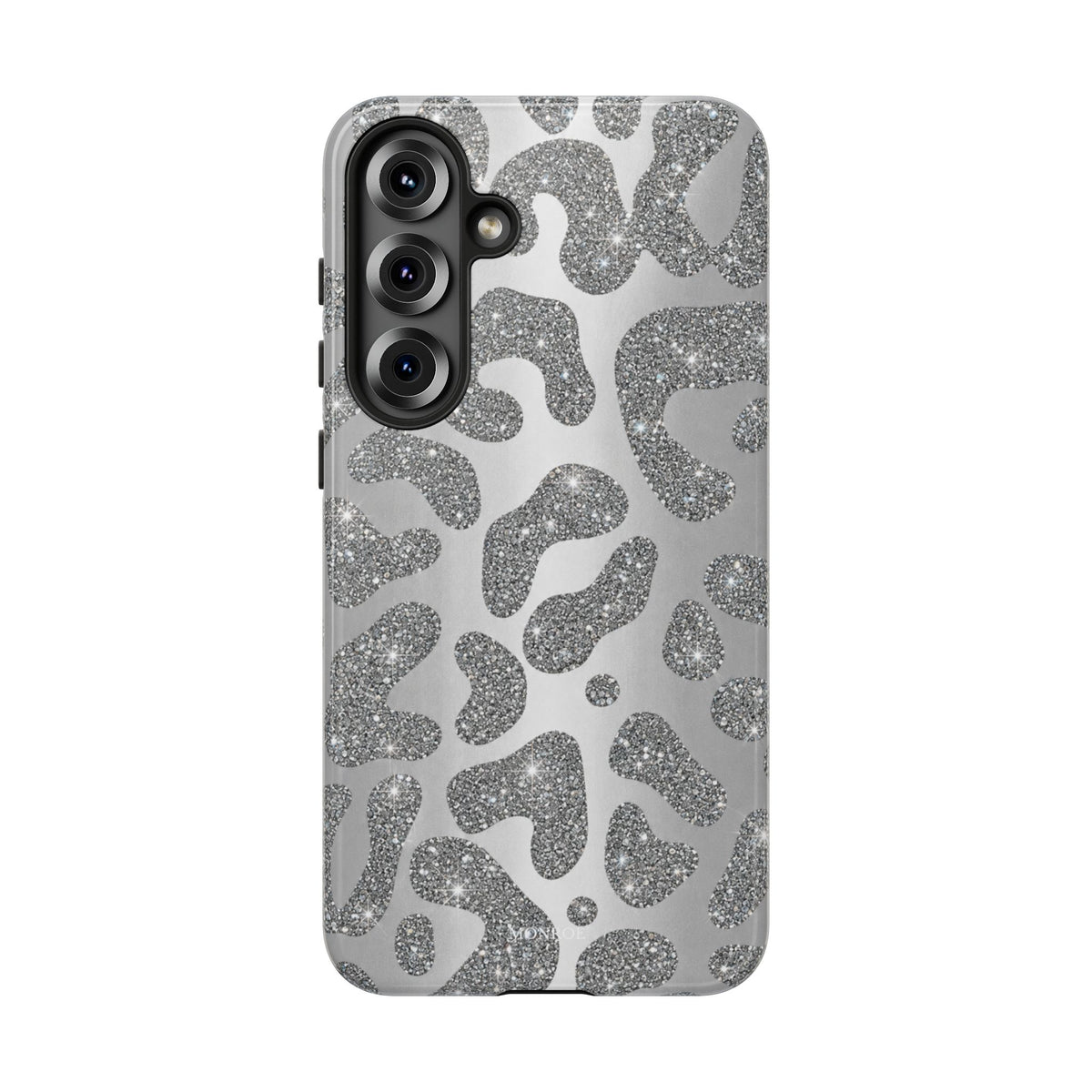 Silver Glitter Leopard Tough Case