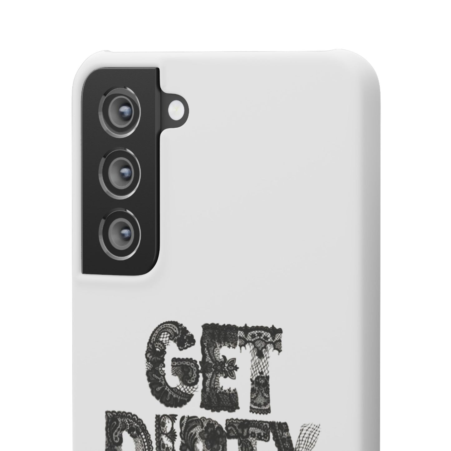 Get Dirty in Paris White Snap Case