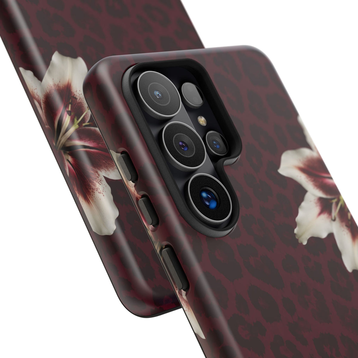 Burgundy Lily Leopard Tough Case