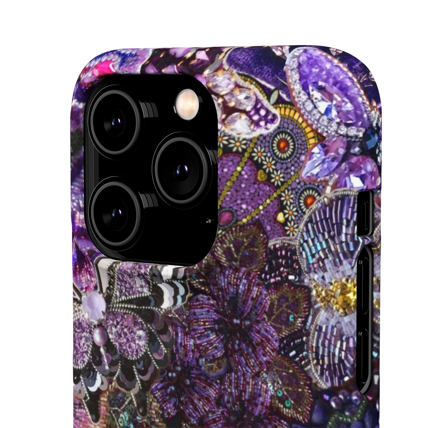 Purple Floral Butterfly Case