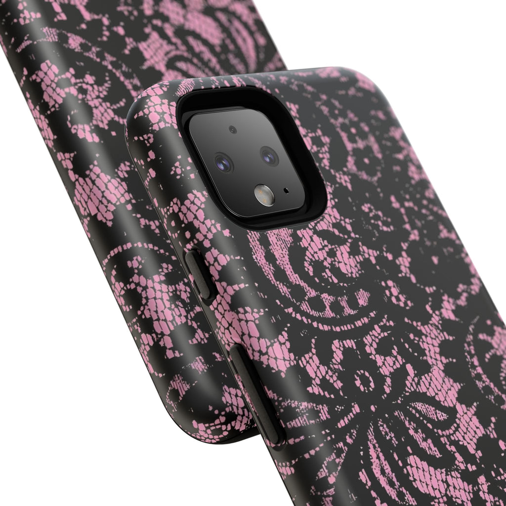 Pink Lace Pattern Tough Phone Case