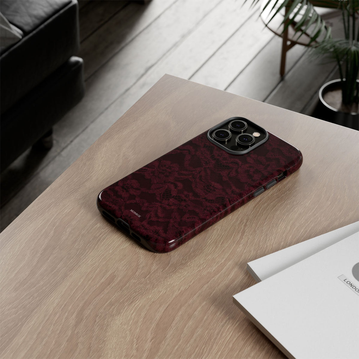 Burgundy Lace Tough Case