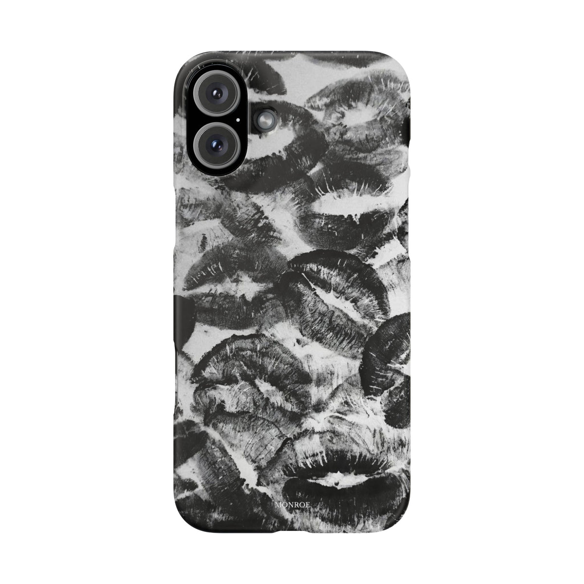 Black & White Kiss Print Case