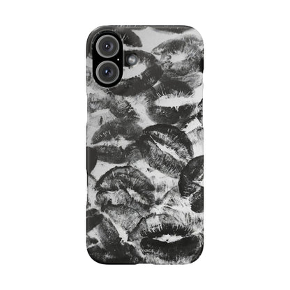 Black & White Kiss Print Case