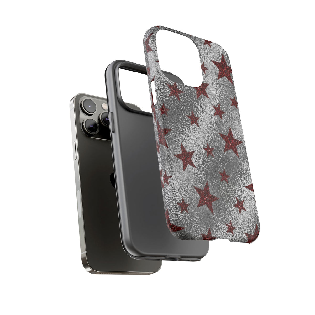 Silver Red Starry Tough Case