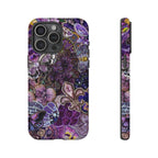 Purple Fleur-de-Lis Floral Tough Phone Case