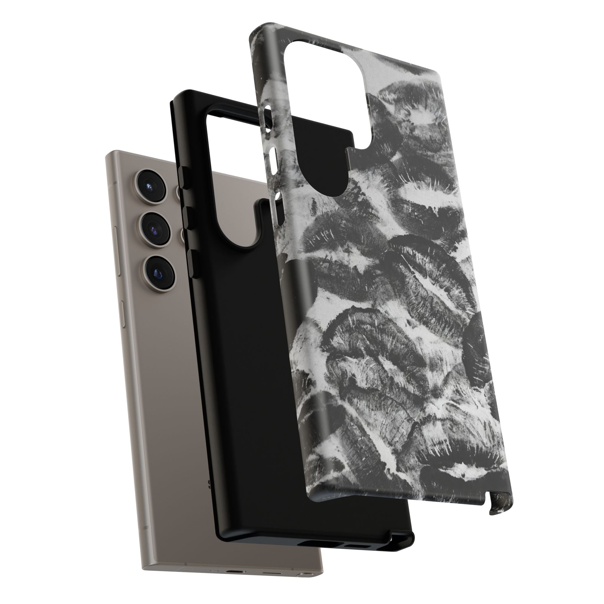 Black and Kiss Design Phone Case