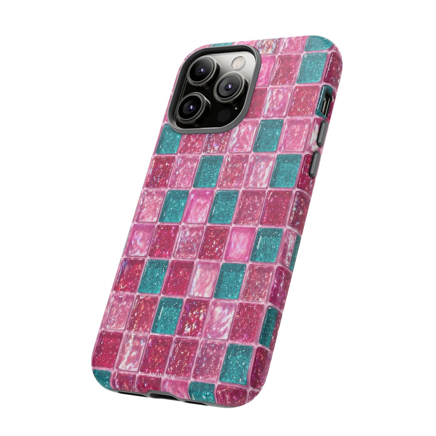 Pink Teal Mosaic Tough Case