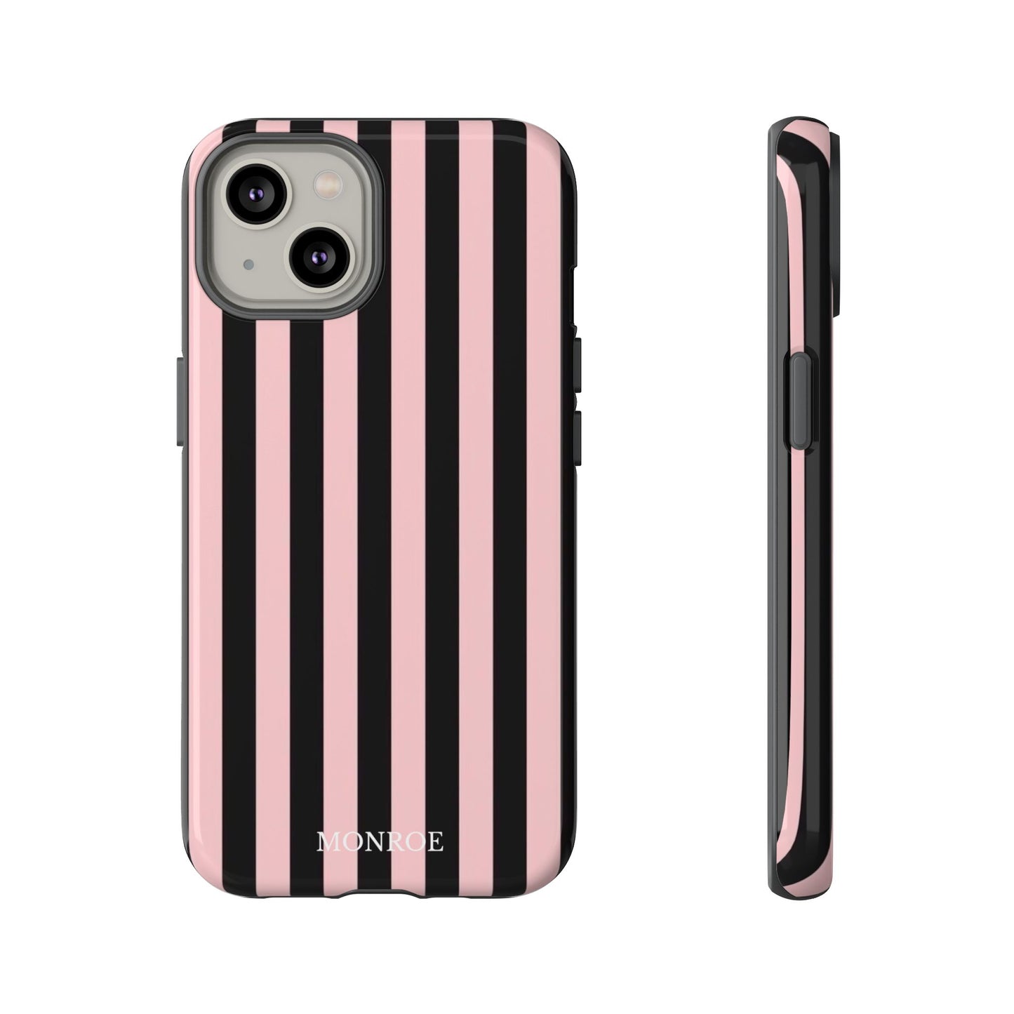 Striped Pink & Black Tough Case