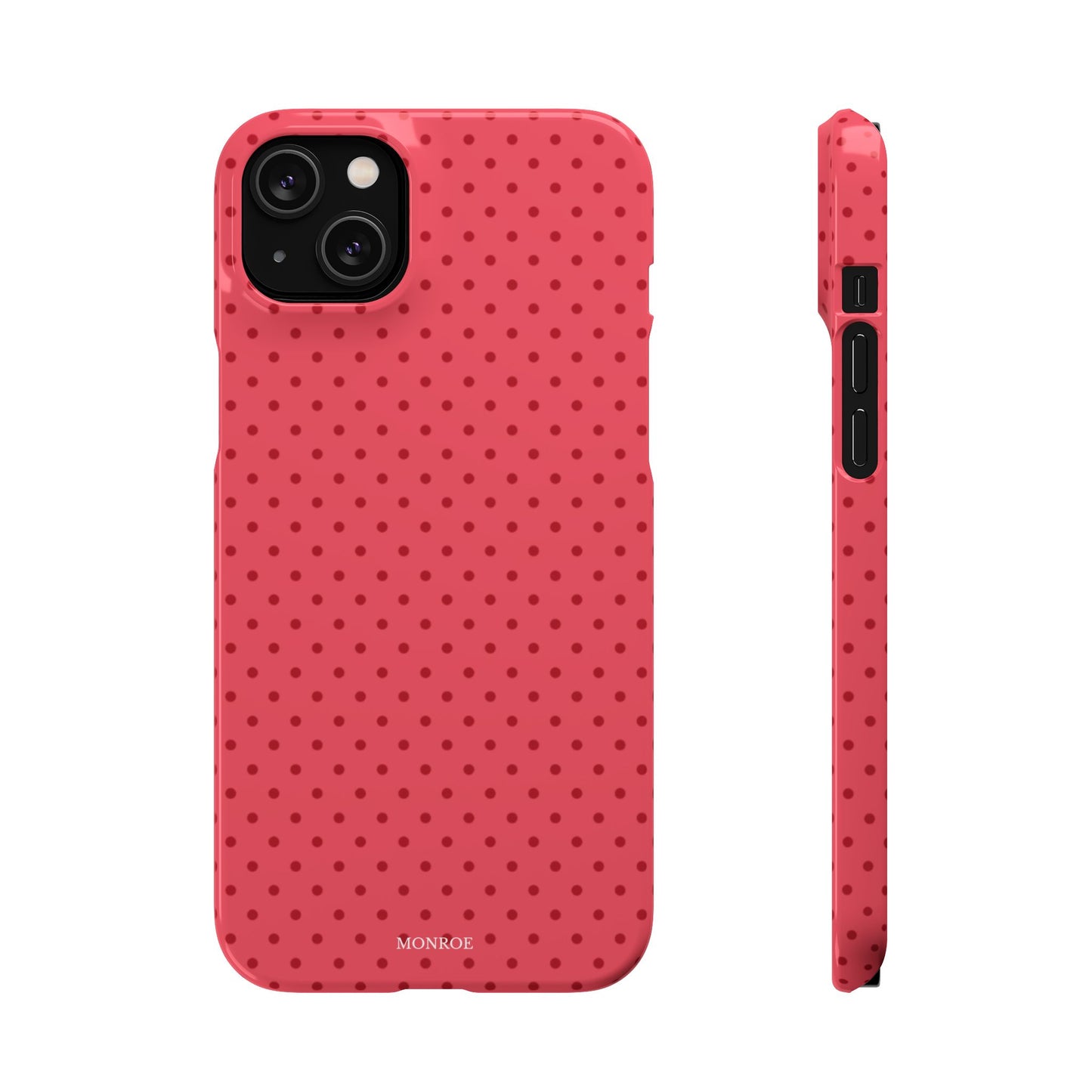 Coral Polka Dot Snap Phone Case