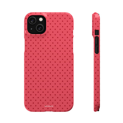 Coral Polka Dot Snap Phone Case