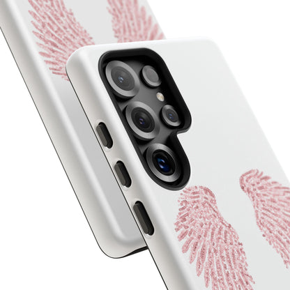 White & Pink Wings Tough Case