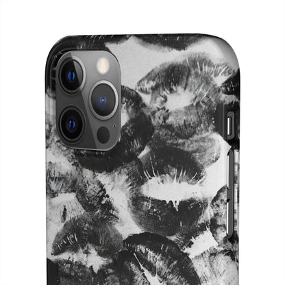 Black & White Kiss Print Case