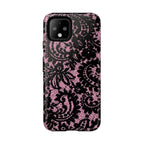 Pink Lace Pattern Tough Phone Case