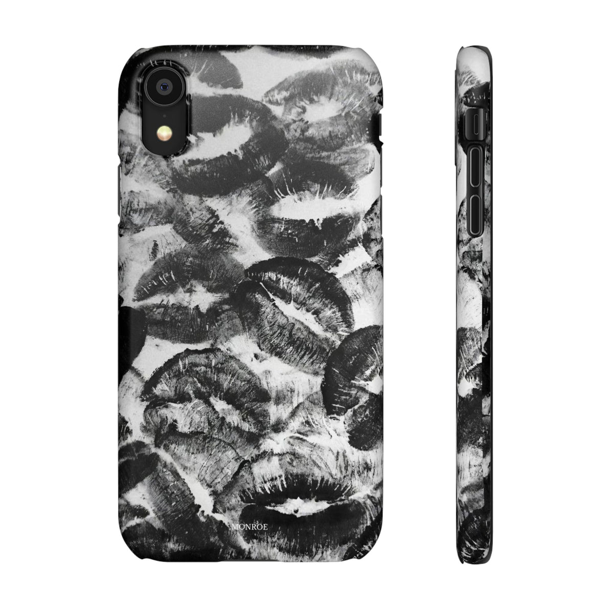 Black & White Kiss Print Case