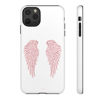 White & Pink Wings Tough Case