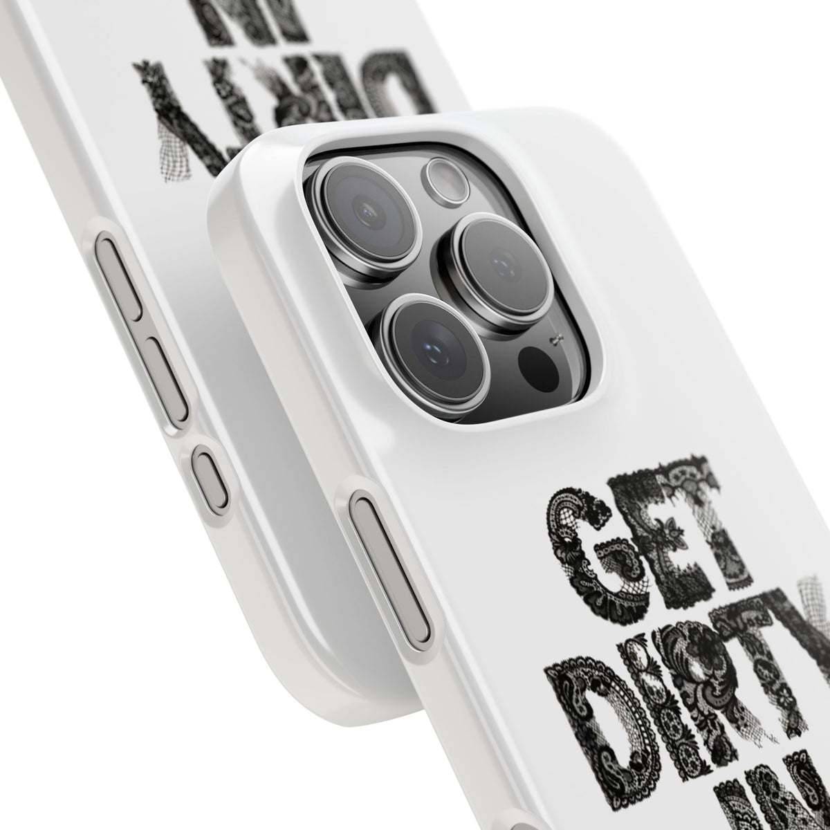 Get Dirty in Paris White Snap Case