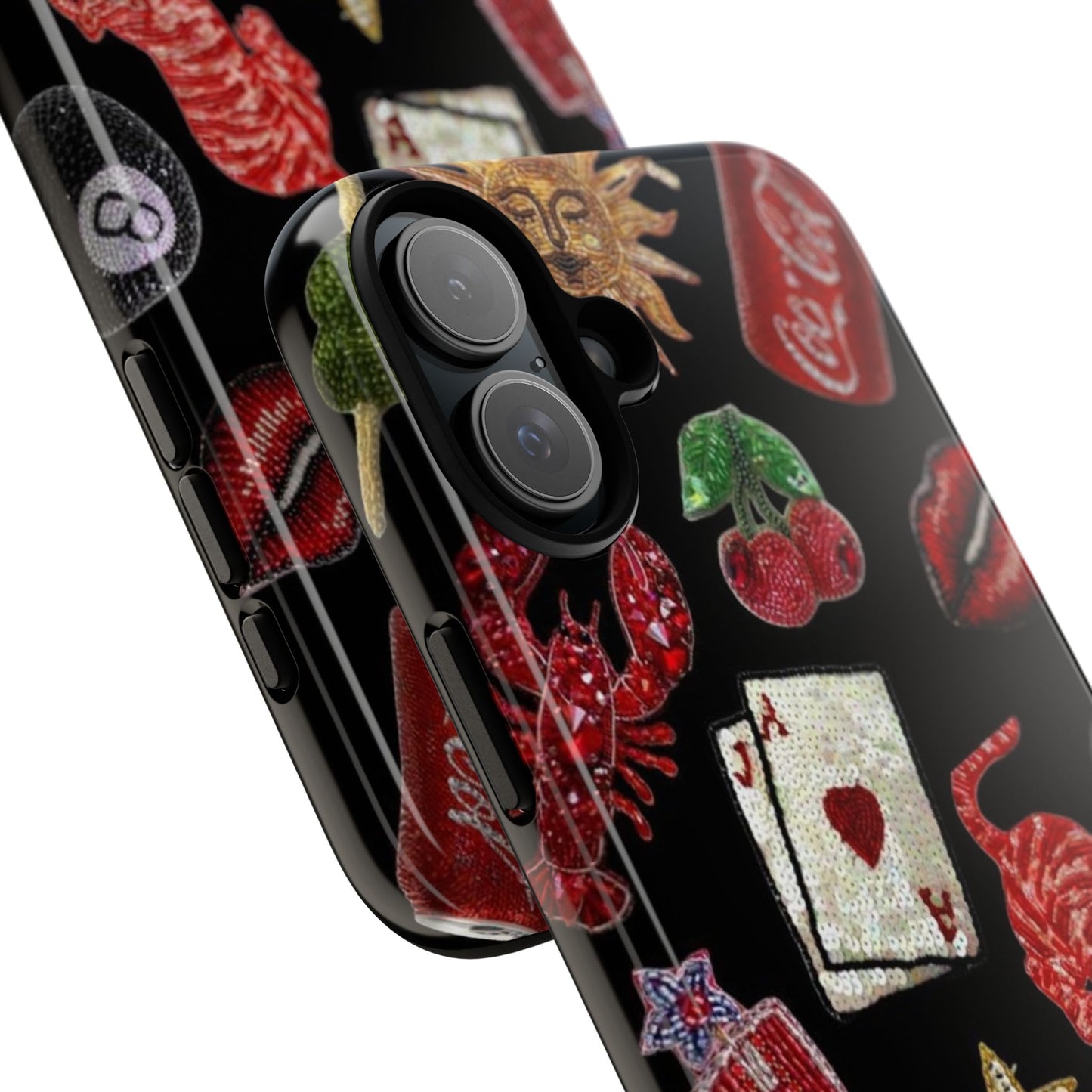 Retro Patch Motif Tough Case