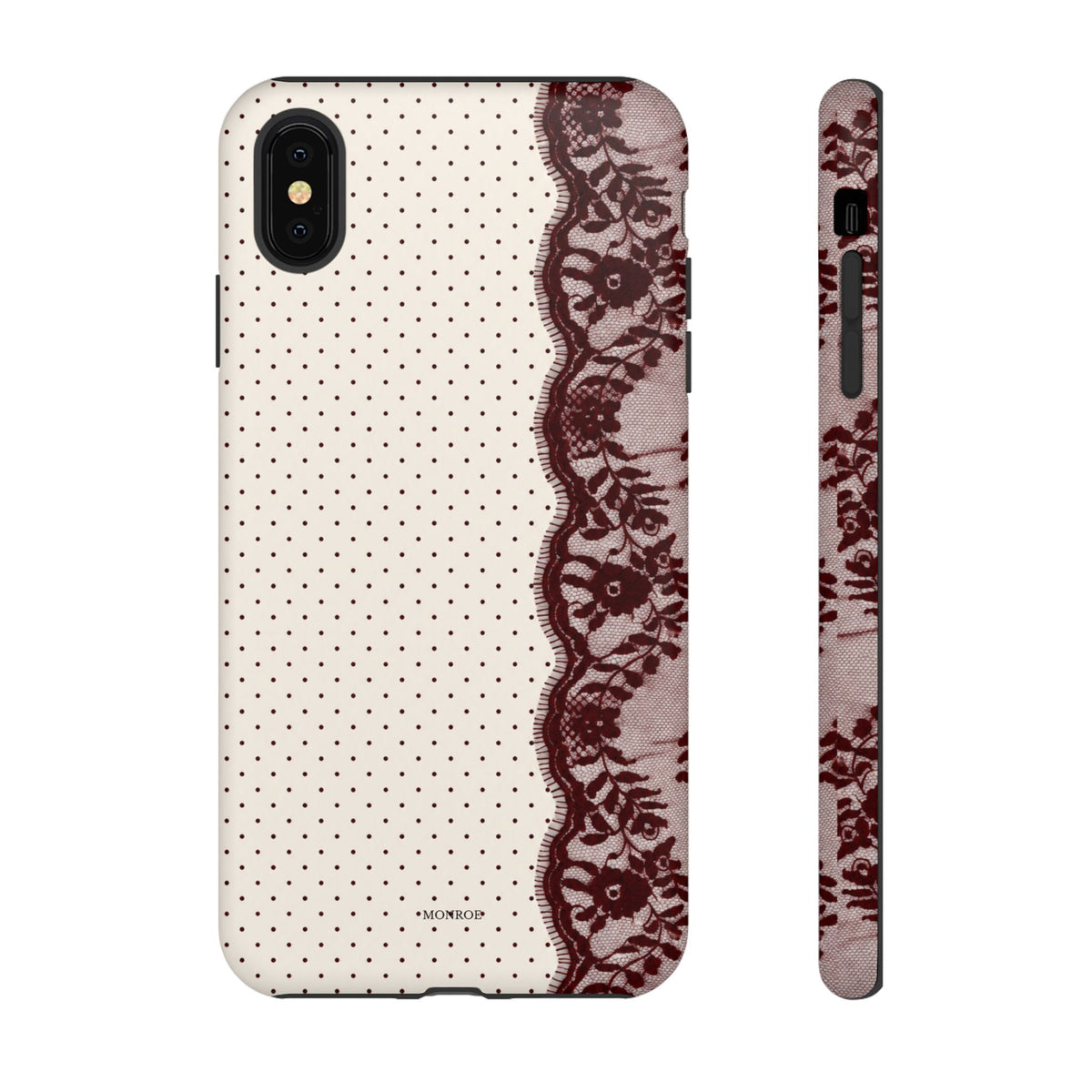 Burgundy Lace Edge Tough Case