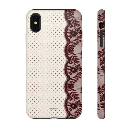 Burgundy Lace Edge Tough Case