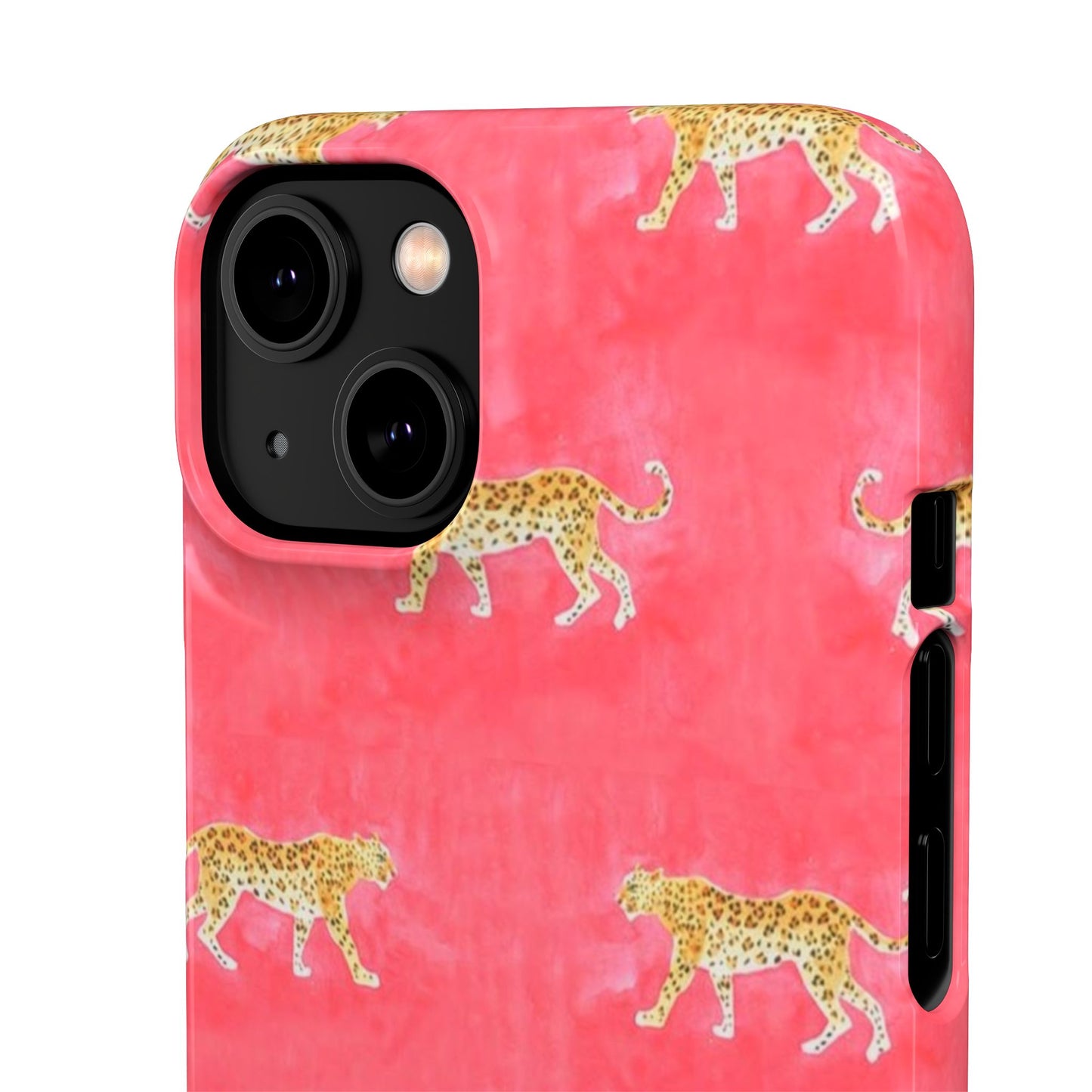 Pink Watercolor Leopard Case