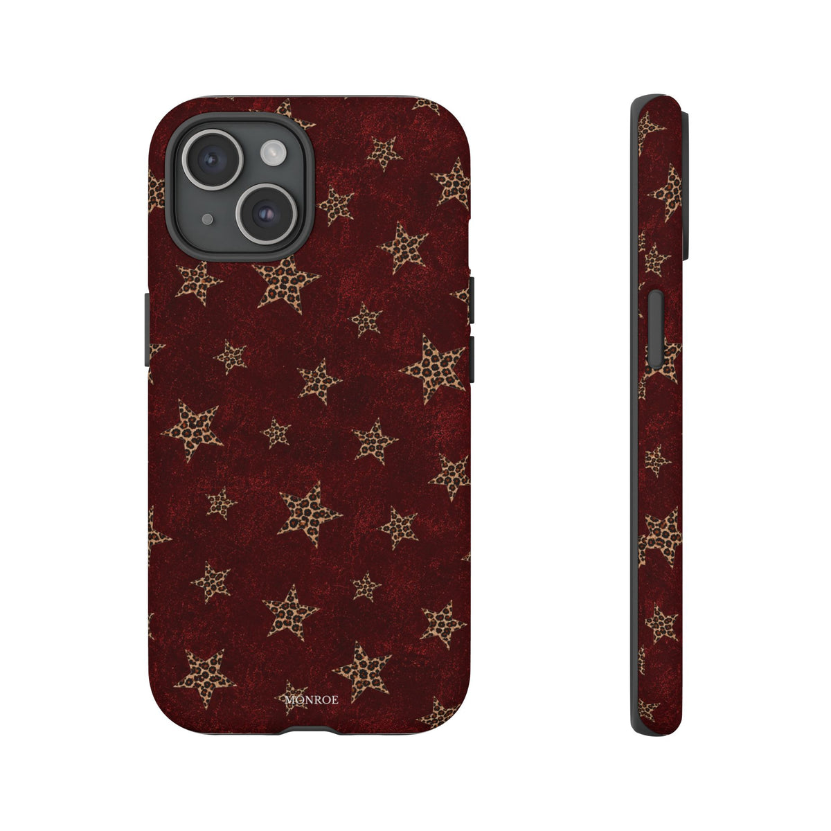 Burgundy Leopard Star Tough Case