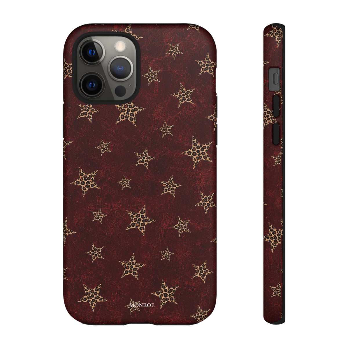 Burgundy Leopard Star Tough Case