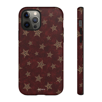Burgundy Leopard Star Tough Case