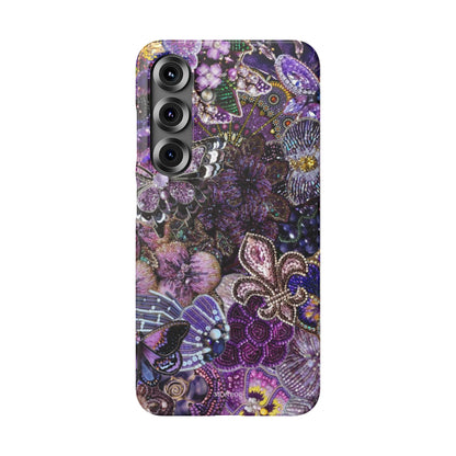 Purple Floral Butterfly Case